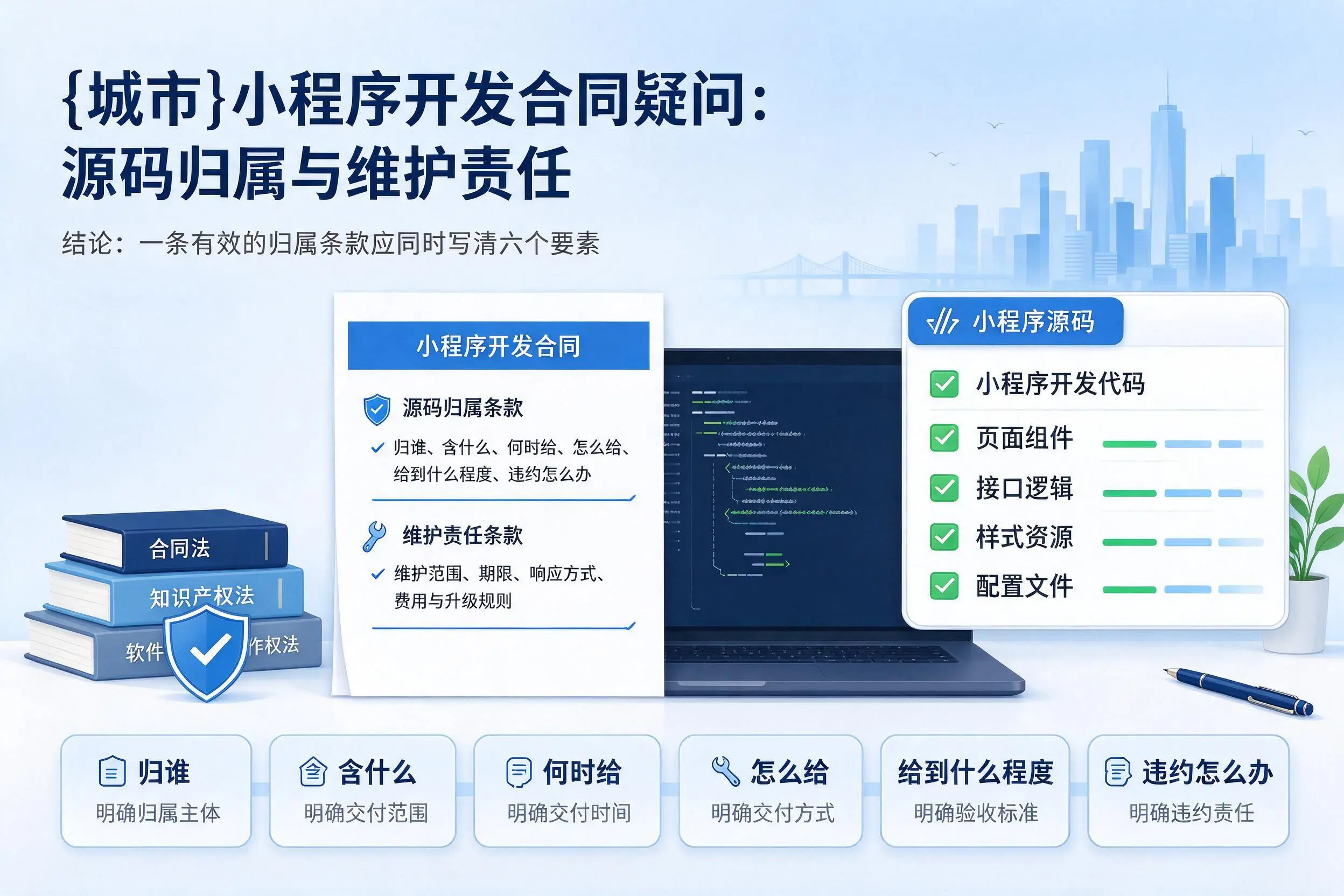 张掖小程序开发合同疑问:源码归属与维护责任