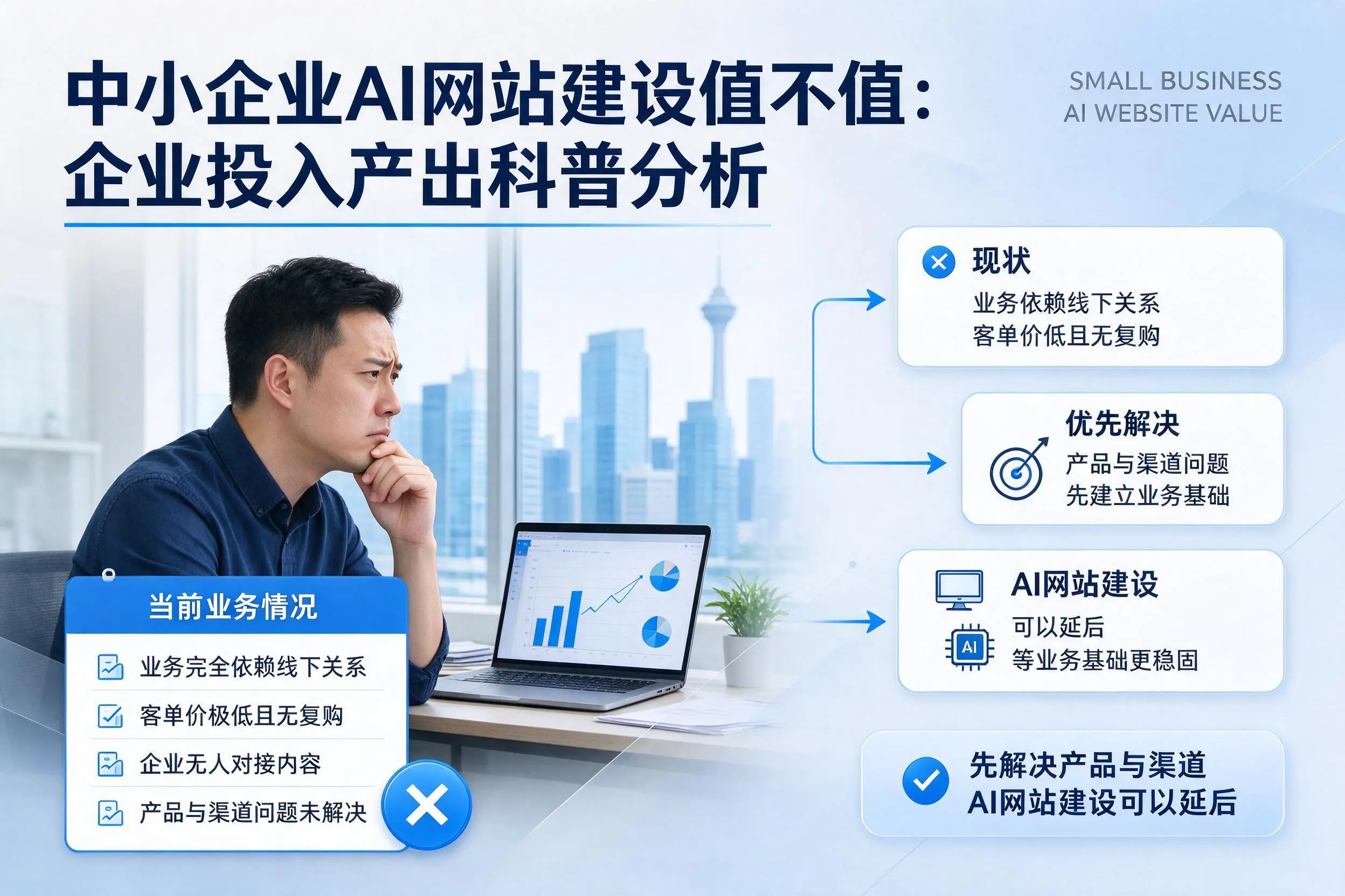 中小企业AI网站建设值不值：张掖企业投入产出科普分析