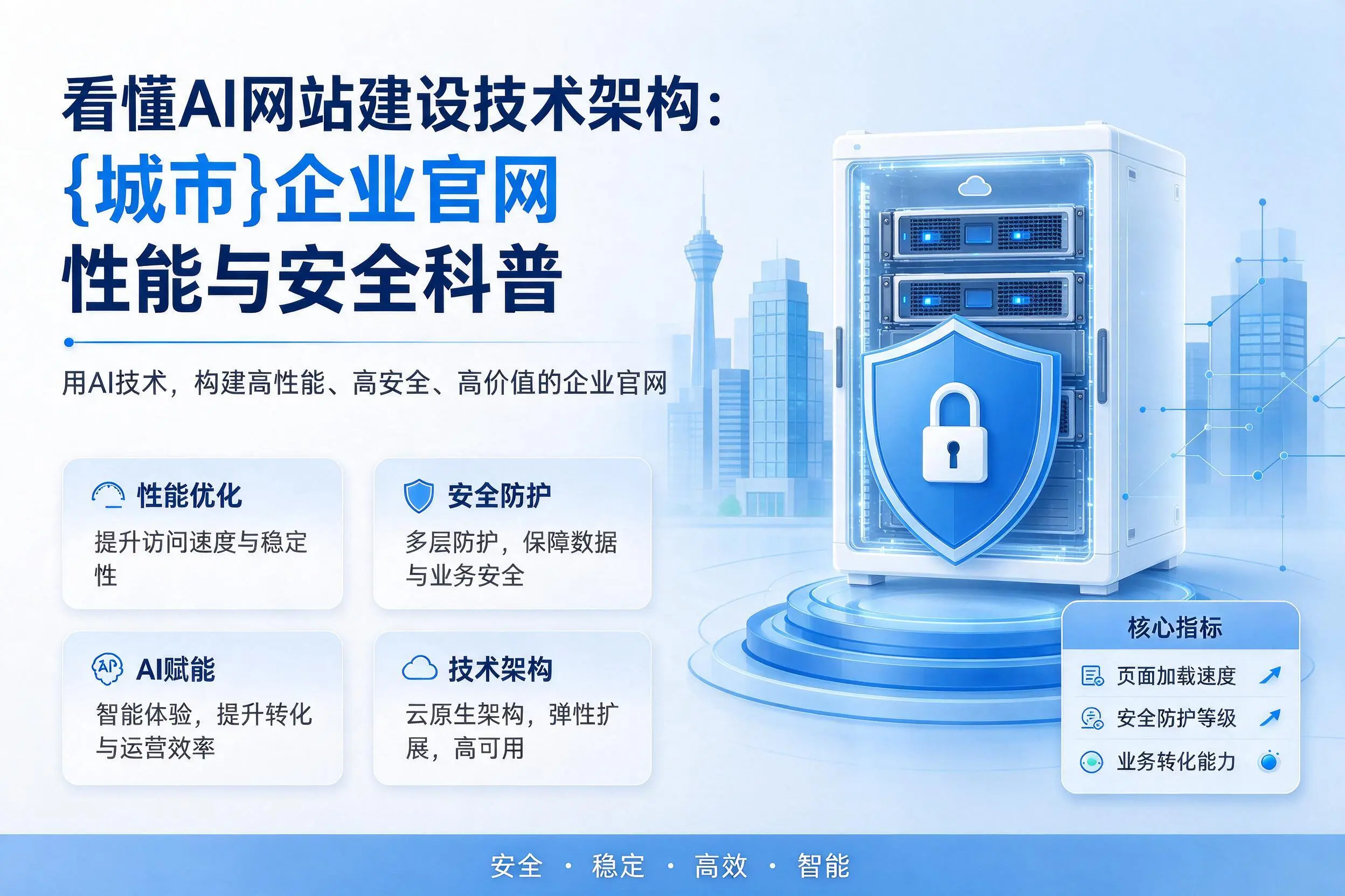 看懂AI网站建设技术架构:张掖企业官网性能与安全科普