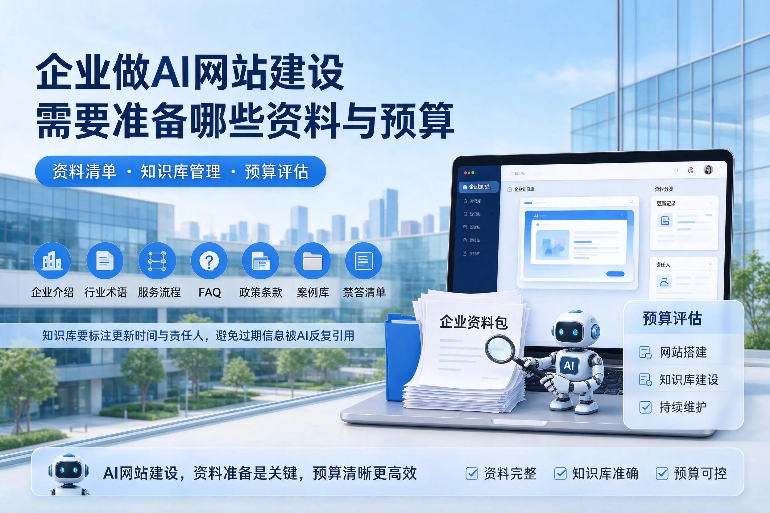 张掖企业做AI网站建设需要准备哪些资料与预算