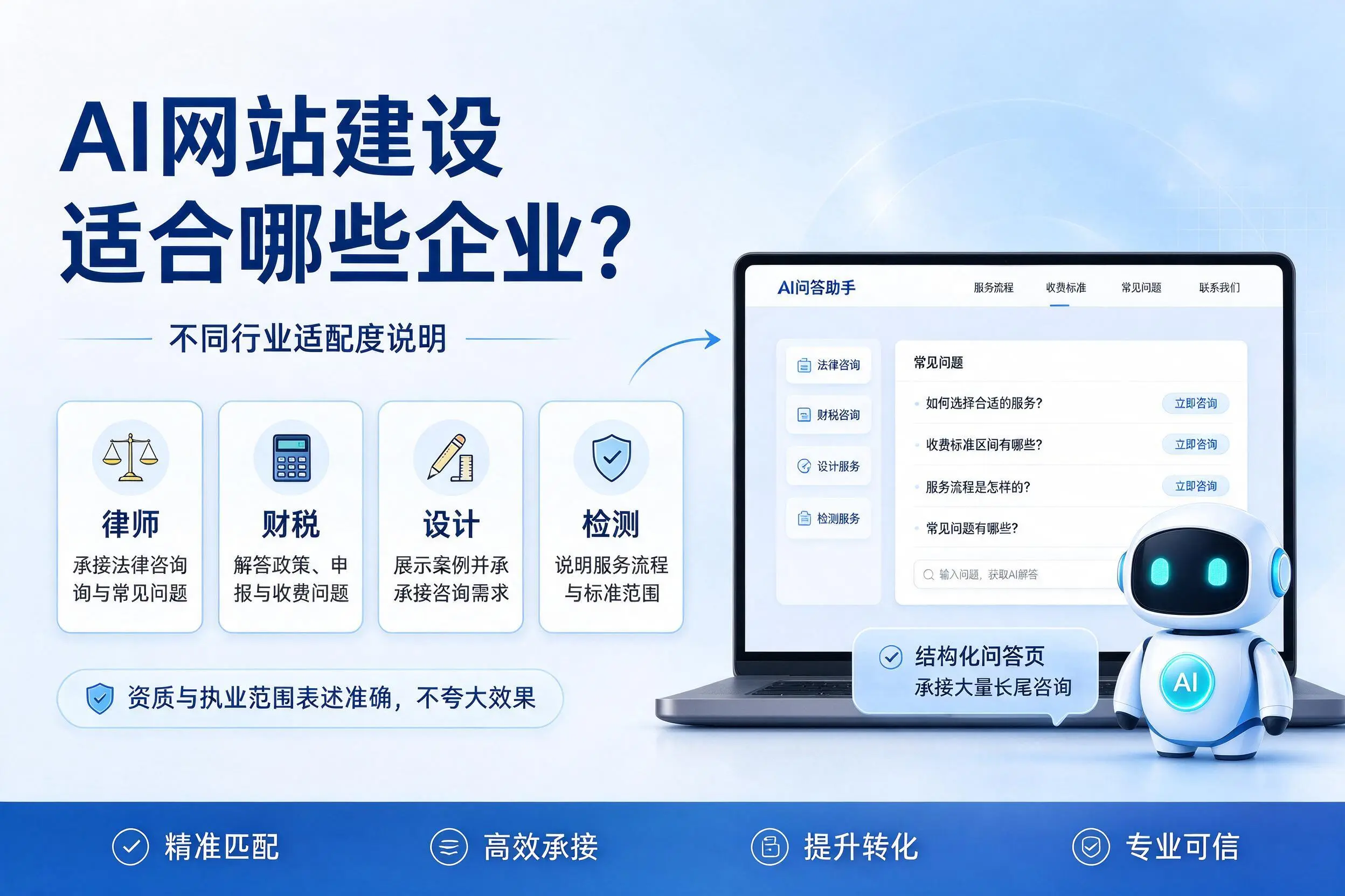 AI网站建设适合哪些企业？张掖不同行业适配度说明